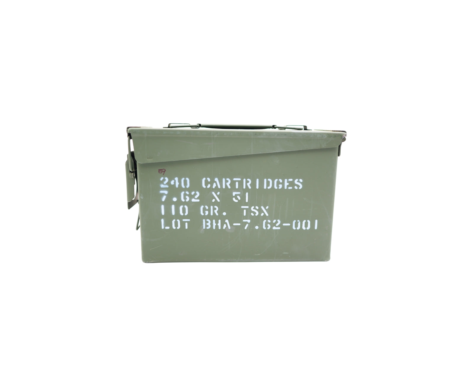 Picture of Ammo Can containing A7.62x51 110GR Black Hills Barnes TSX (MP2407.62x51N1) at Bone Frog Gun Club