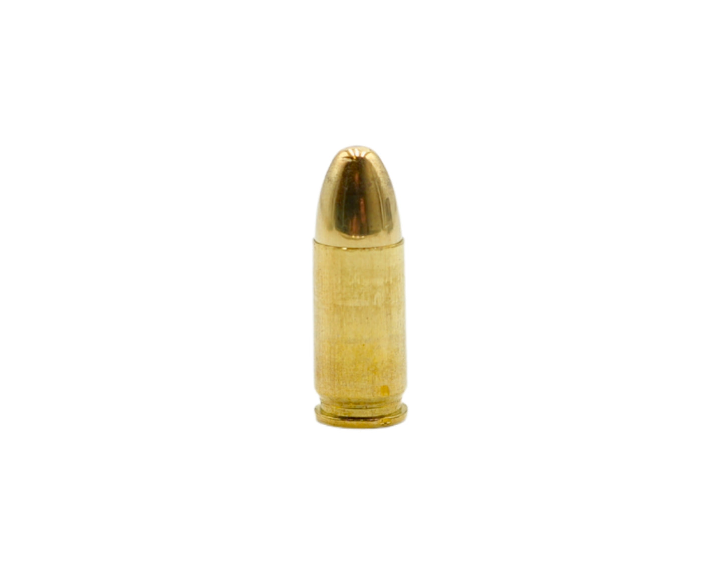 Picture of a singular round of 9MM 115GR Fiocchi FMJ (9AP) at Bone Frog Ammunition.