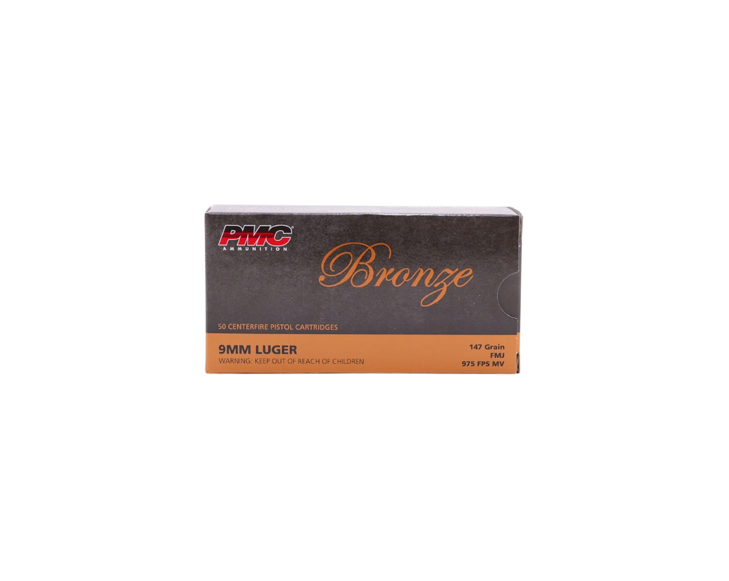 Picture of a 50 RD Box of 9MM 147GR PMC BRONZE FMJ (9H) at Bone Frog Ammunition