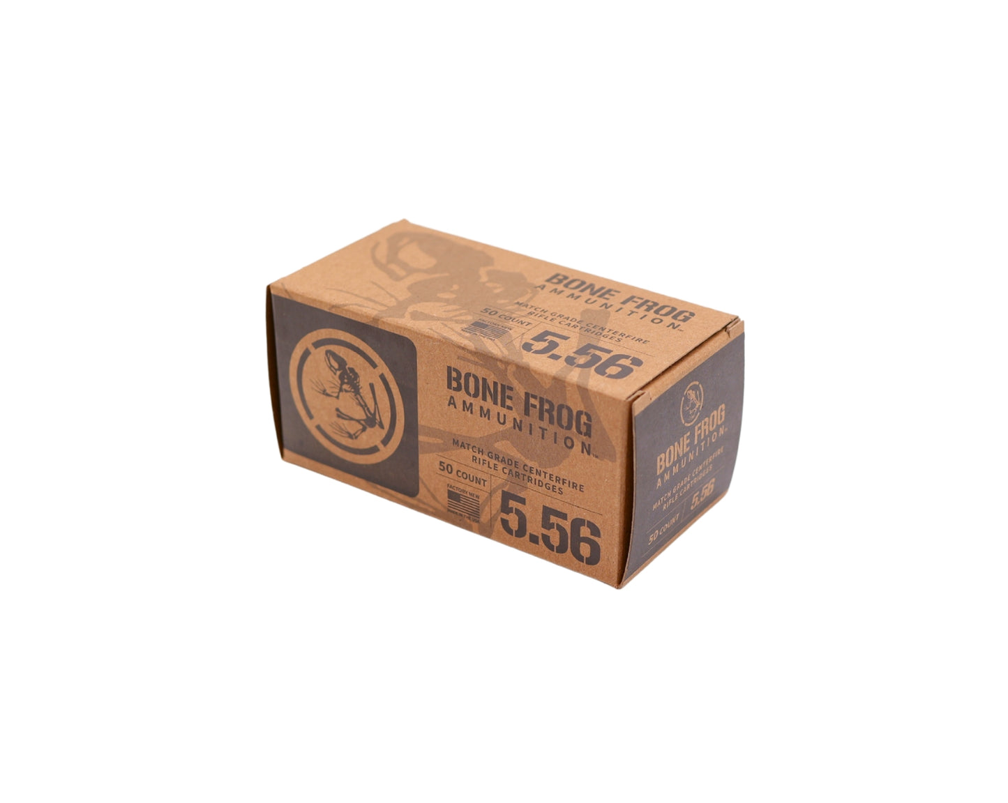 Picture of 50 RD box of 5.56 70GR Bone Frog Ammunition™ Barnes TSX (TSX BT) (B556TSX70) at Bone Frog Ammunition