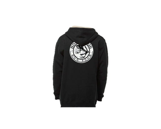 Photo of Back BFGC Alpine Multicam Logo Fleece Black Zippered Hoodie at Bone Frog Gun Club