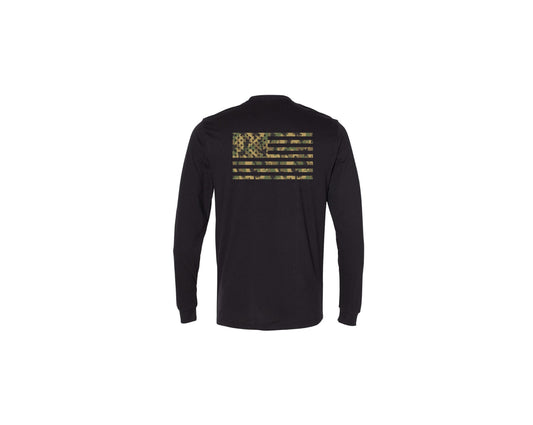 BFGC Camo American Flag L/S T-Shirt at Bone Frog Gun Club