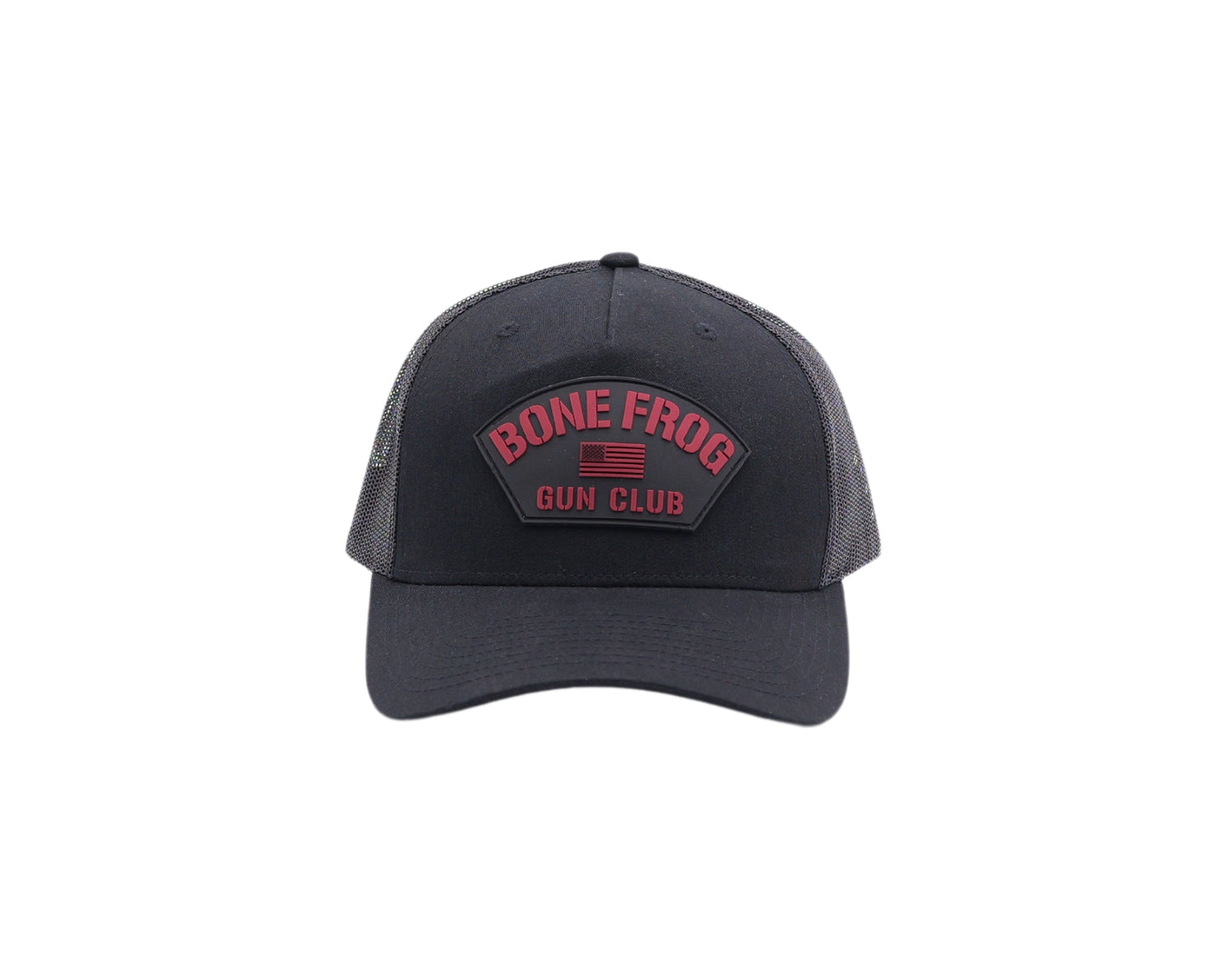 BFGC Red PVC Flag Patch Five Panel Trucker Snapback