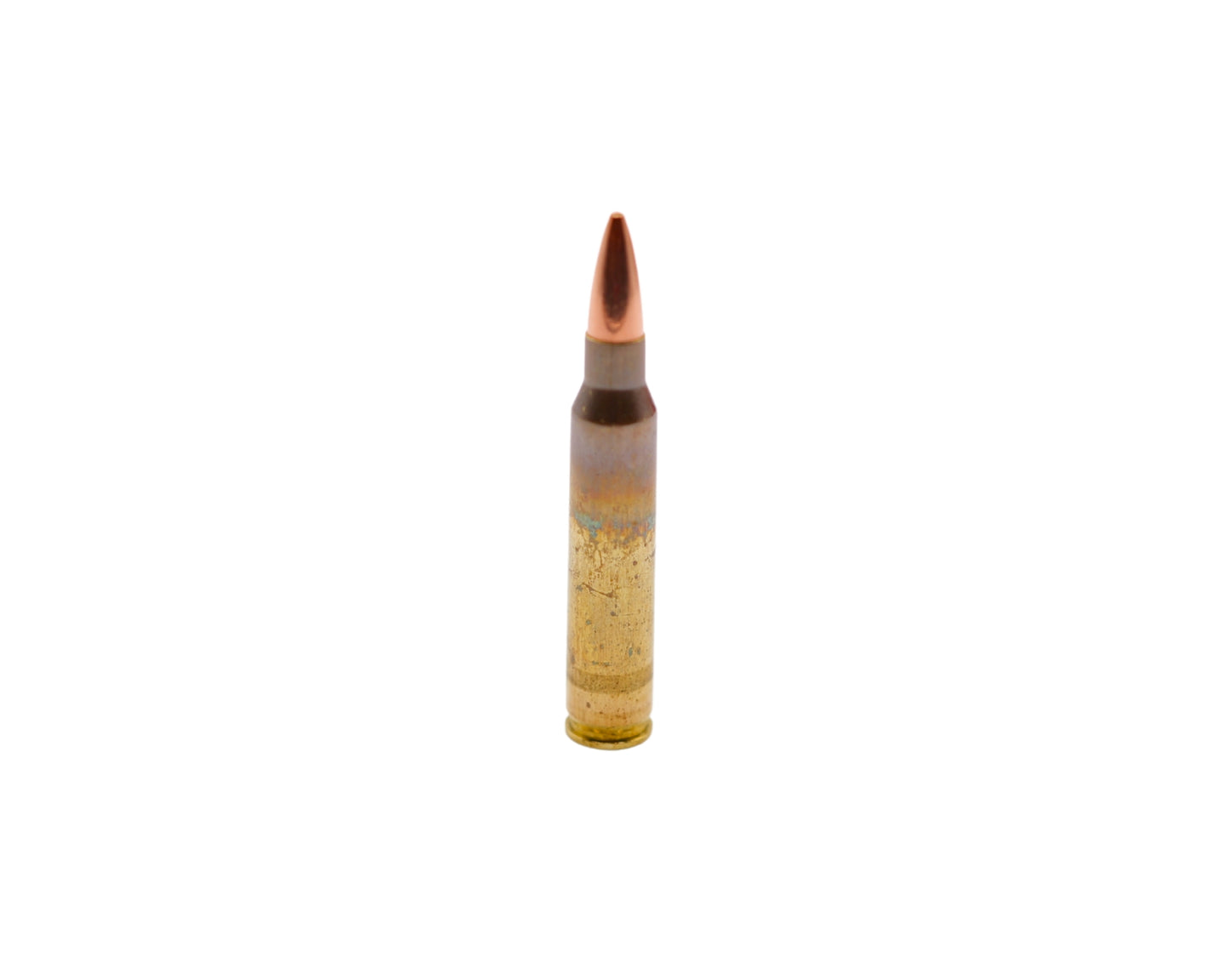 Picture of a round of 5.56 77GR Black Hills Open Tip Match (D556N9) at Bone Frog Ammunition