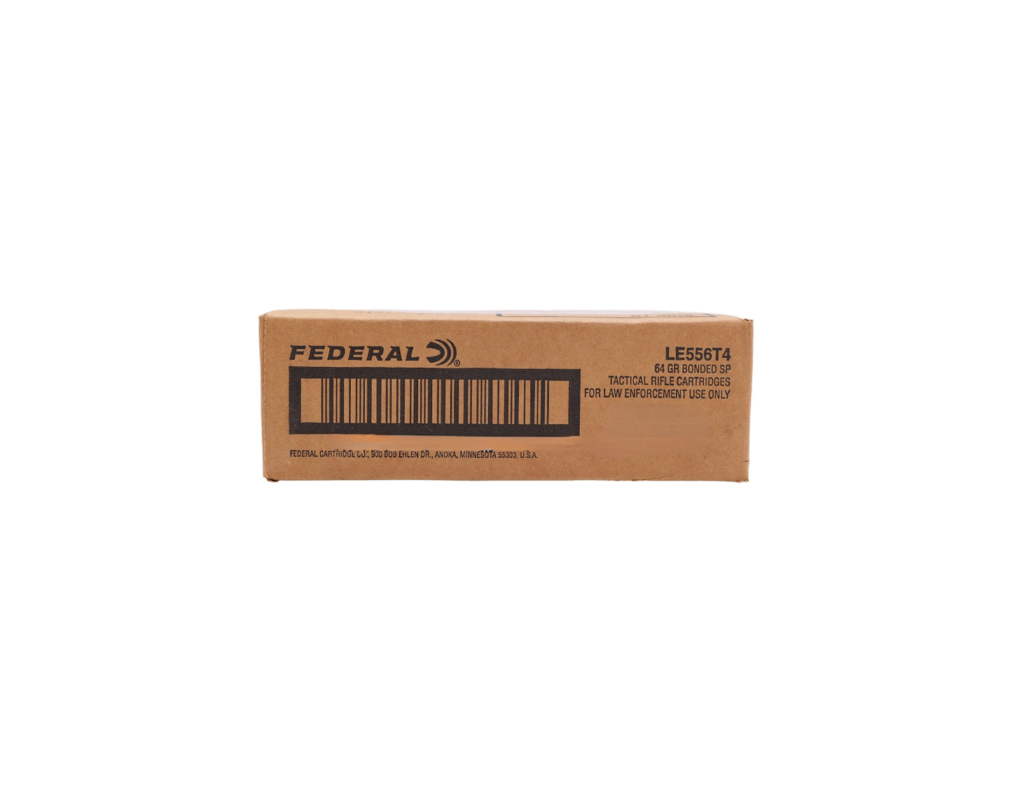 Picture of 200 RD case of NATO 64GR Federal Tactical Bonded Soft Point (LE556T4) at Bone Frog Ammunition.
