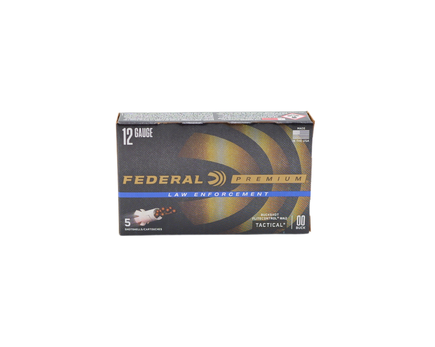A box of 12GA Federal Tactical 00BuckShot 8 Pellet with FliteControl Wad 2 3/4 (LE133 00) 5 RDS at BFA.