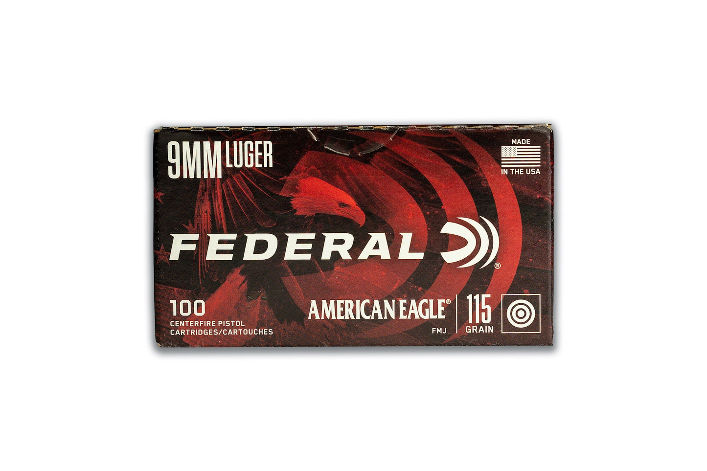 9MM 115GR Federal American Eagle FMJ (AE9DP-100) - BONE FROG GUN CLUB