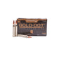 Picture of a 20 Rd box displaying rounds of 223 REM 75GR Speer Duty Rifle Gold Dot Soft Point (24475) at Bone Frog Ammunition 