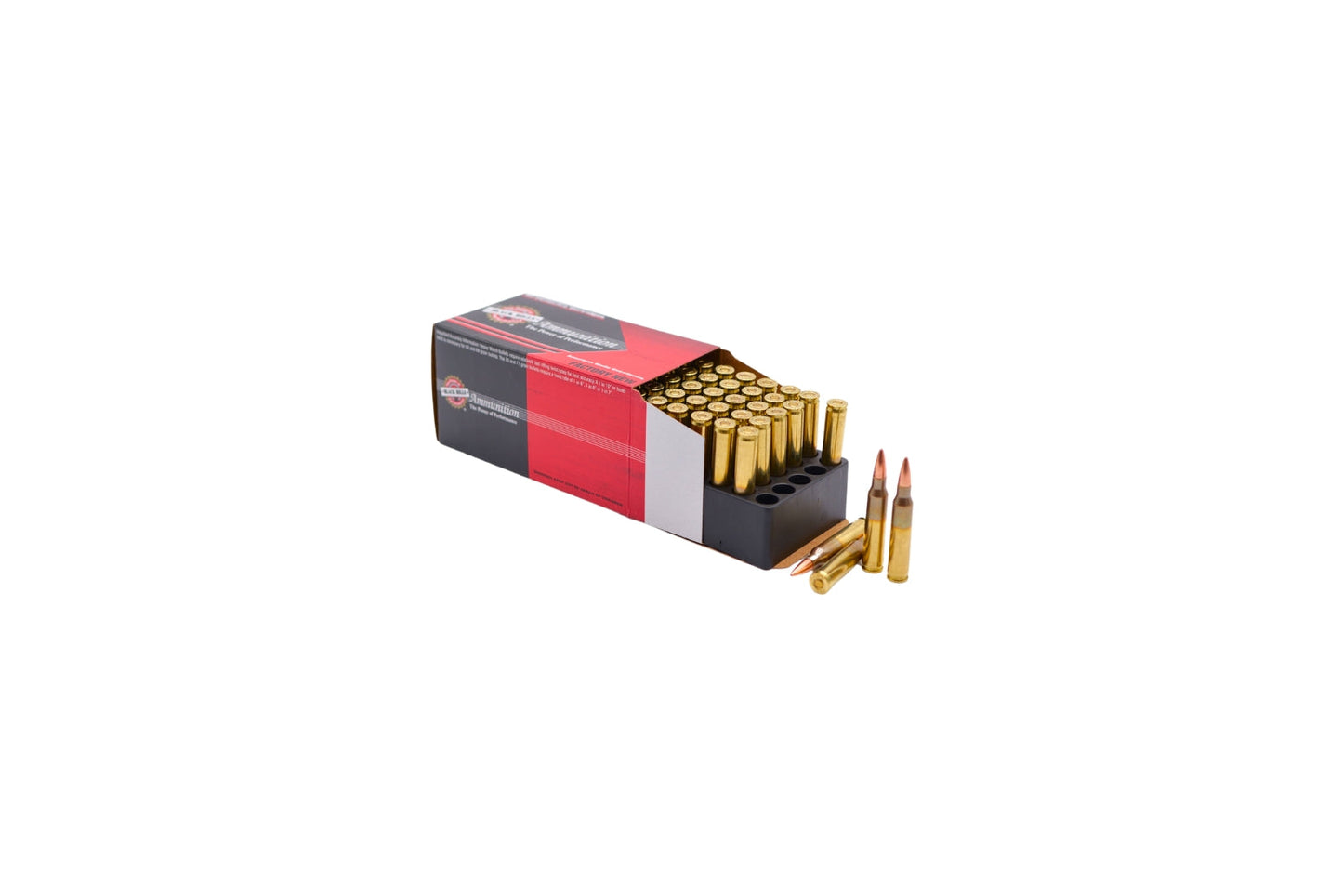 Picture of a 50 RD box with RDs of 5.56 62GR Black Hills Barnes TSX BT (D556N18) at Bone Frog Ammunition