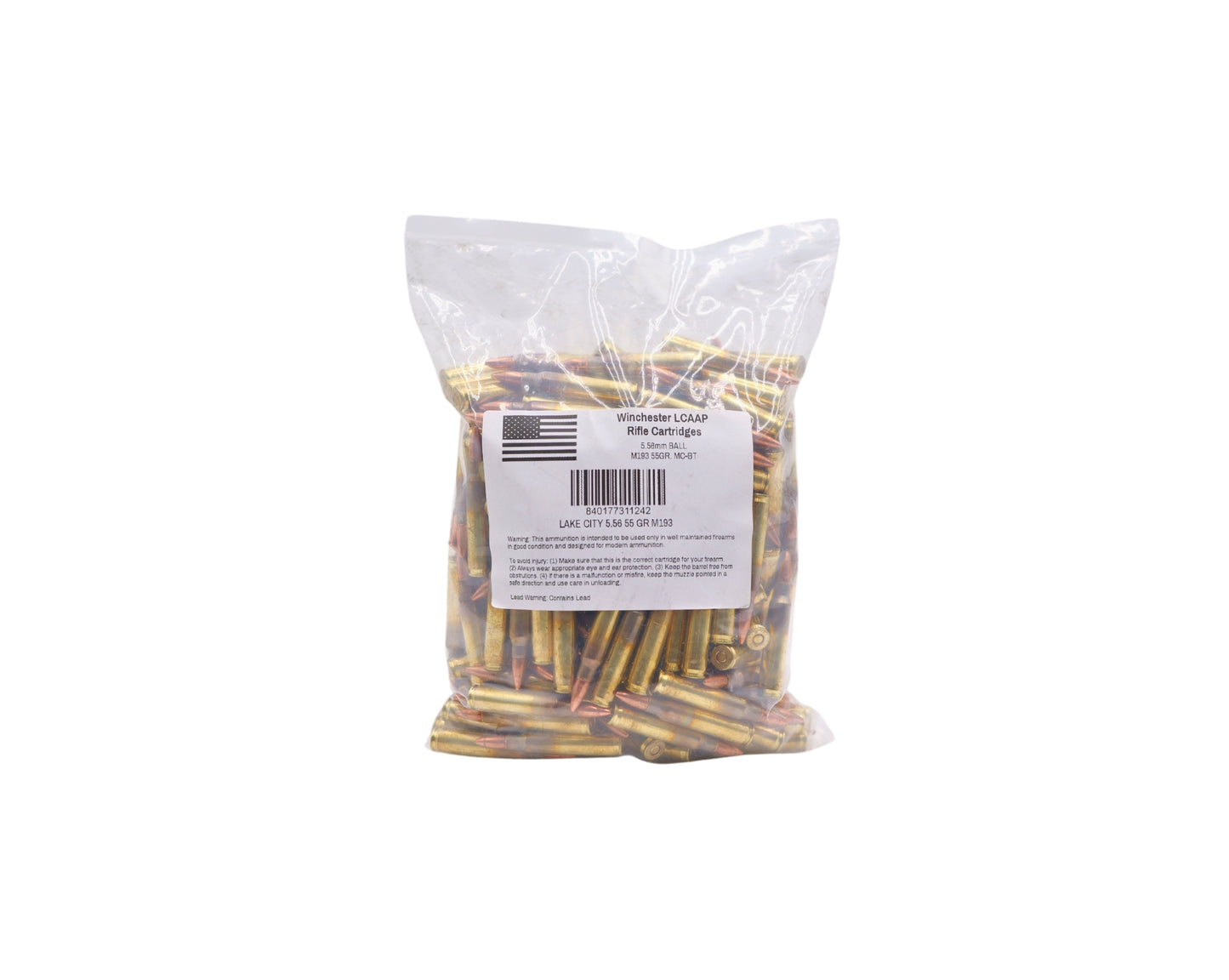 Picture of back side BFGC 250 RD Bulk Pack of 5.56 55 GR Lake City at Bone Frog Gun Club