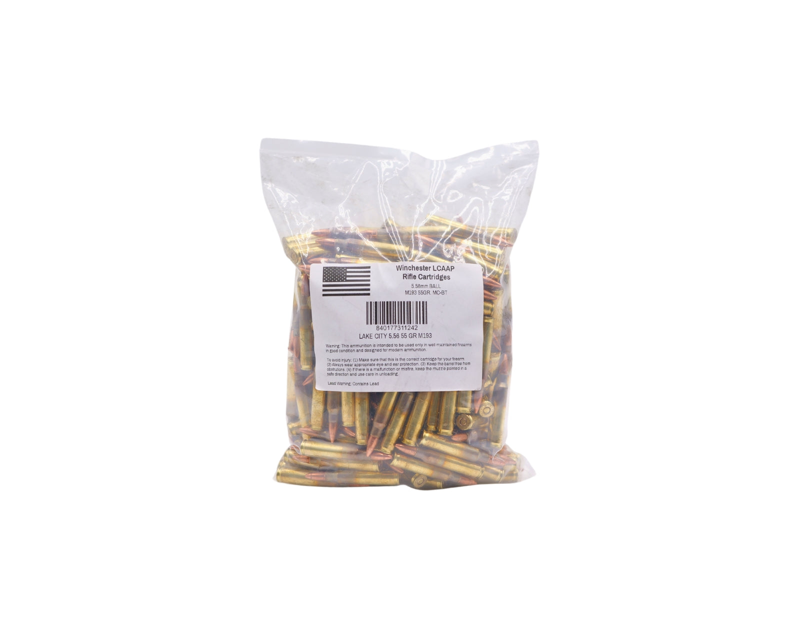 Picture of back side BFGC 250 RD Bulk Pack of 5.56 55 GR Lake City at Bone Frog Gun Club