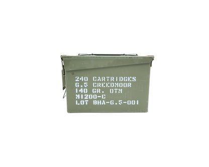 Picture of an Ammo Can containing 6.5 Creedmoor 140GR Black Hills OTM (MP2406.5CREEDN6) at Bone Frog Gun Club