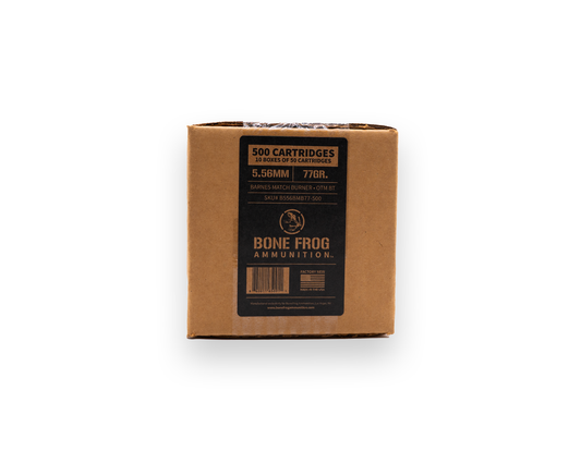 5.56 77GR Bone Frog Ammunition™ Barnes Match Burner OTM BT sku-B556BMB77 exclusively online at Bone Frog Gun Club
