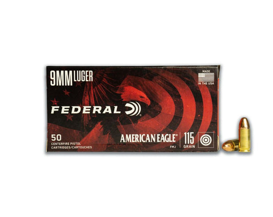 9MM 115GR Federal American Eagle FMJ (AE9DP)