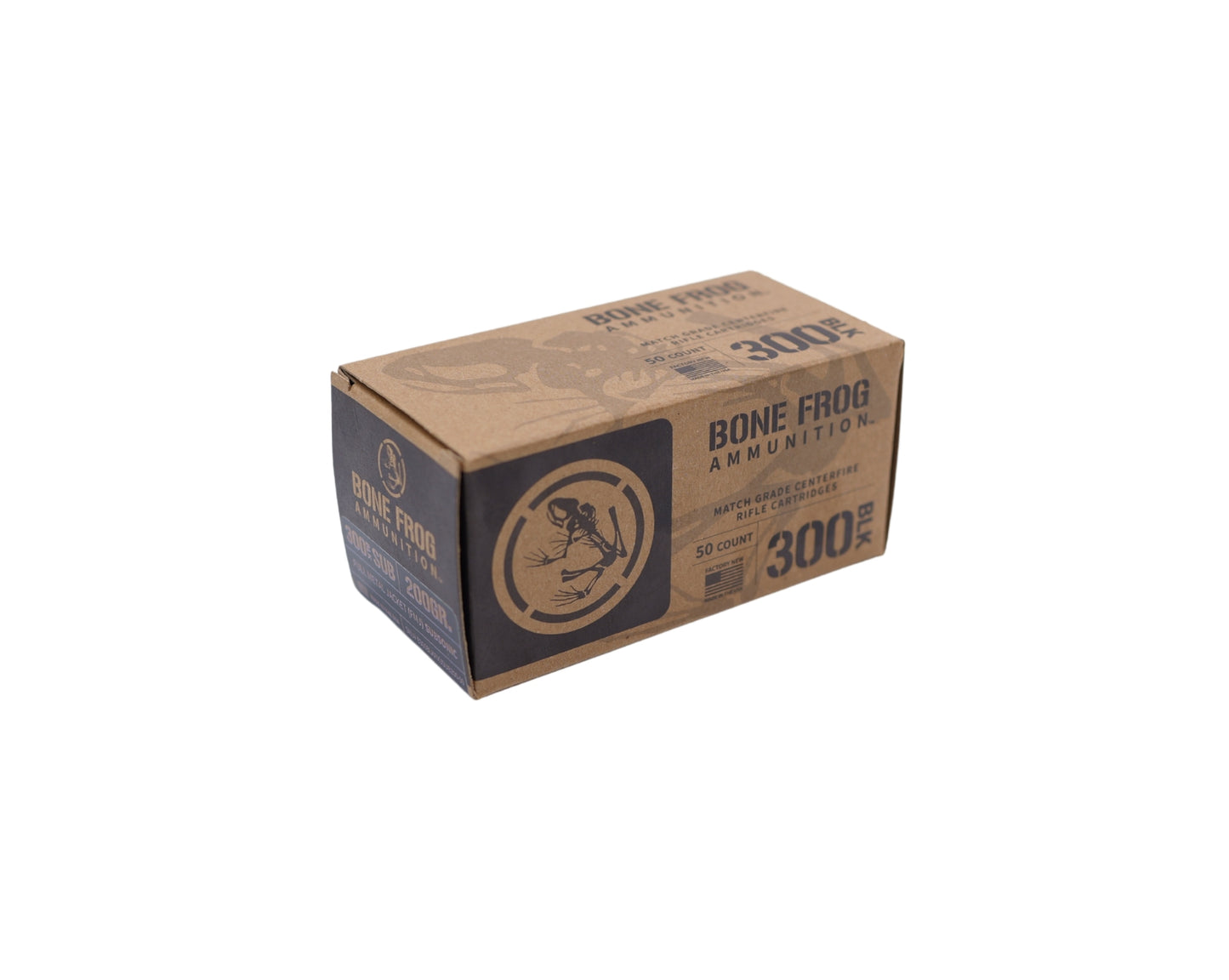 300 Blackout Subsonic 200GR Bone Frog Ammunition™ FMJ-BT (B300BLKFMJSUB200)