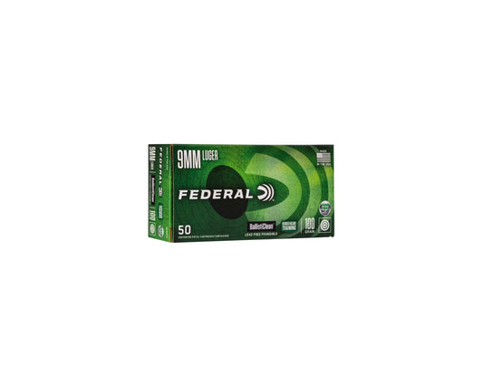 Picture of a 50 RD box of 9mm 100GR Federal Ballisticlean RHT Frangible (BC9NT3) at Bone Frog Ammunition