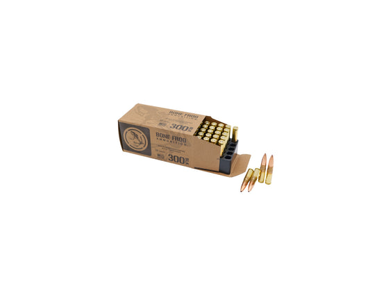Picture of 50 Rd box of 300 Blackout Subsonic 205GR Bone Frog Ammunition™ Sierra GameKing (SGK)(HPBT) Subsonic at Bone Frog Ammunition 