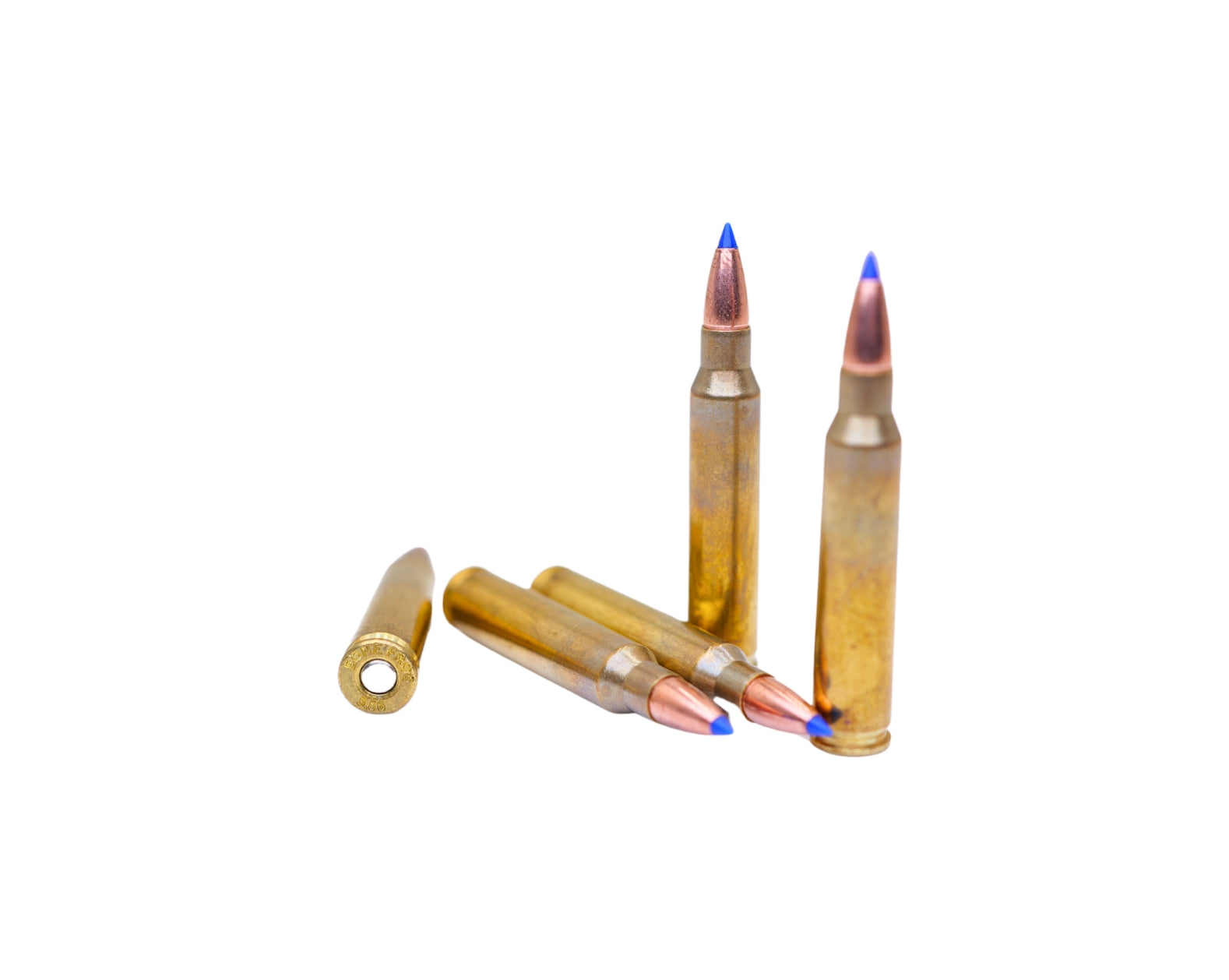Picture of multiple rounds of 5.56 62GR Bone Frog Ammunition™ Barnes Tipped TSX (TTSX BT) (B556TTSX62) at Bone Frog Ammunition