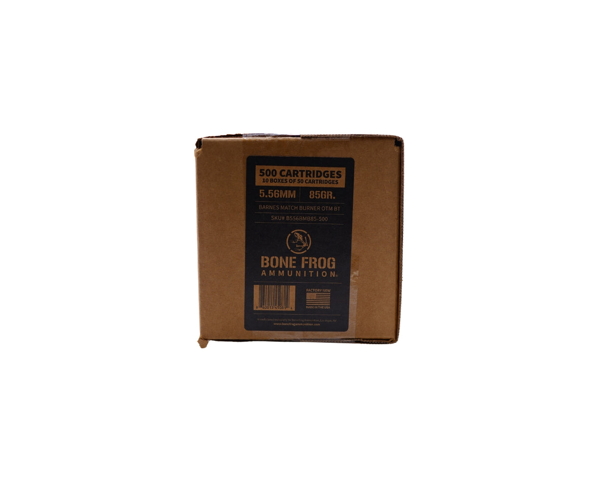 5.56 85GR Bone Frog Ammunition® Barnes Match Burner OTM BT (B556BMB85)