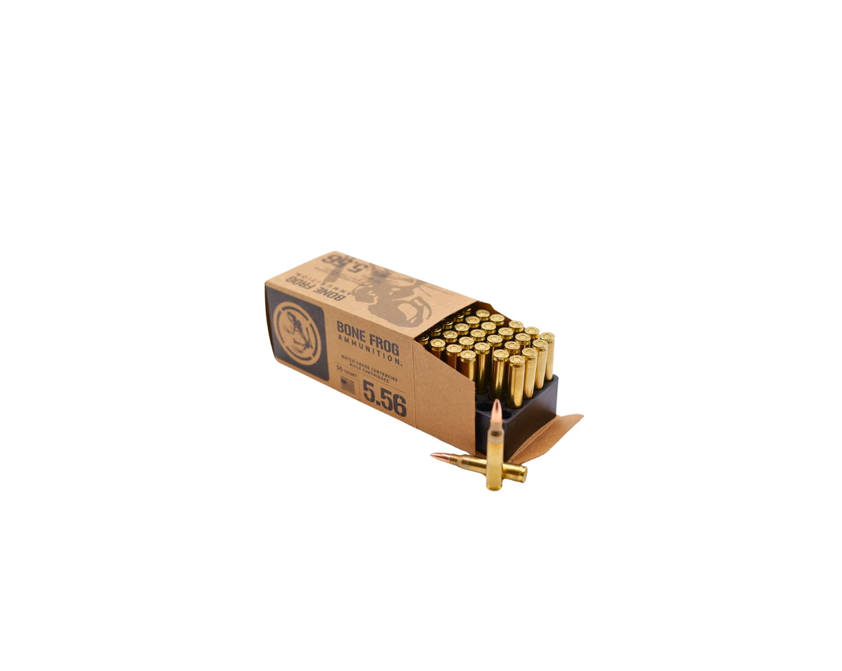5.56 85GR Bone Frog Ammunition® Barnes Match Burner OTM BT (B556BMB85)
