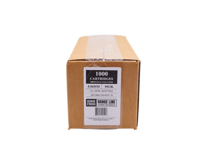 Picture of 1000 RD case of 5.56 55GR FMJ-BT Bone Frog Range Line™ (BRL556FMJ55-1K) at Bone Frog Ammunition.