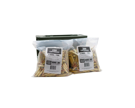Picture of 500RDs  of 5.56 77GR OTM Bone Frog Range Line™ (BRL556OTM77) 2-250RDS bulk packed at Bone Frog Ammunition
