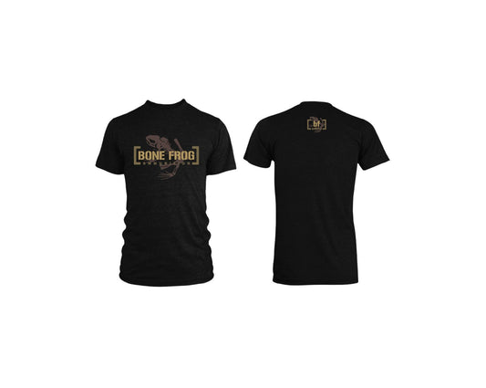 BONE FROG AMMUNITION® Bracket 100% Cotton Long Body Crew T-Shirt - Black