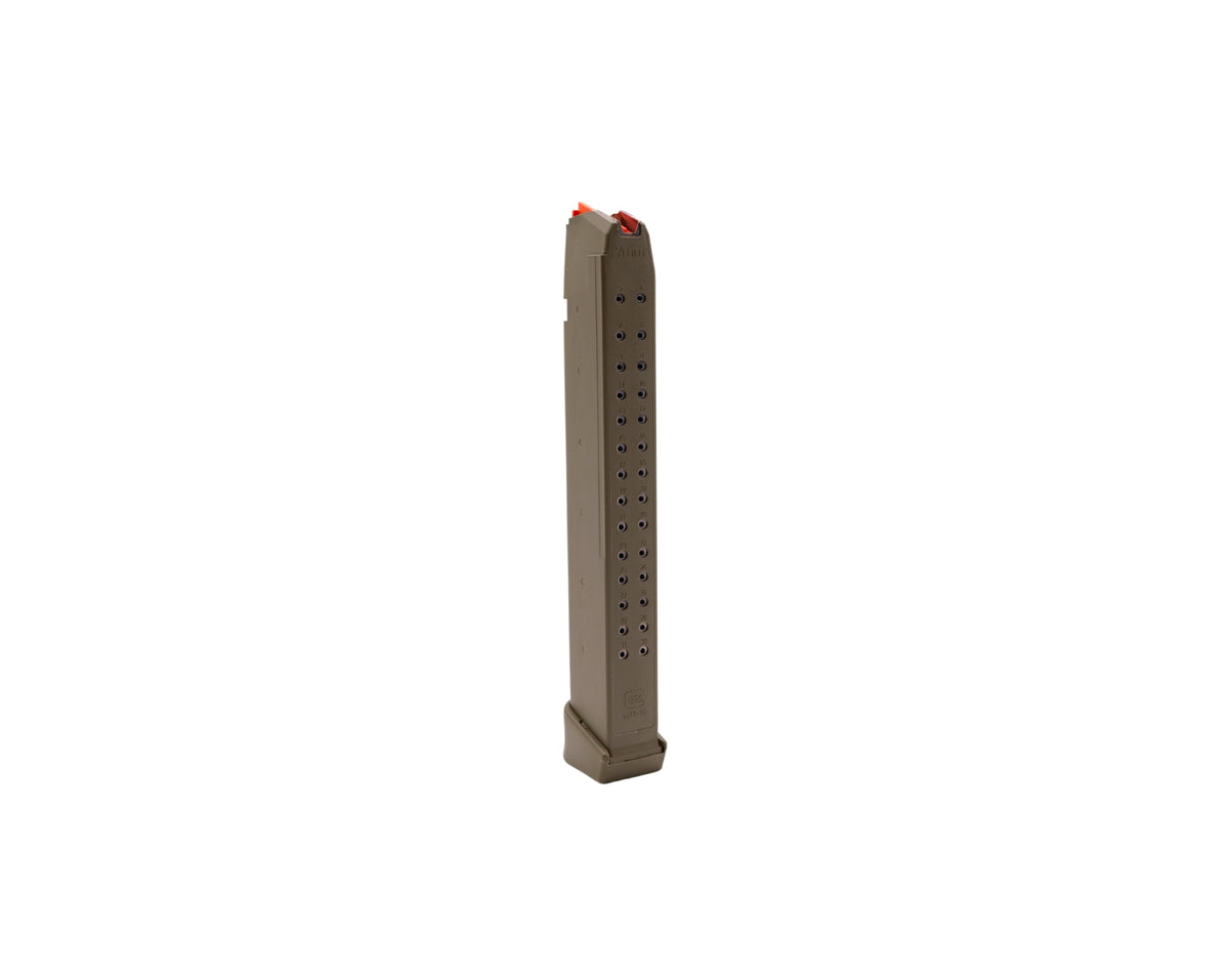 Picture of side view of a ODG Glock 17 33 RD Magazine at Bone Frog Ammunition