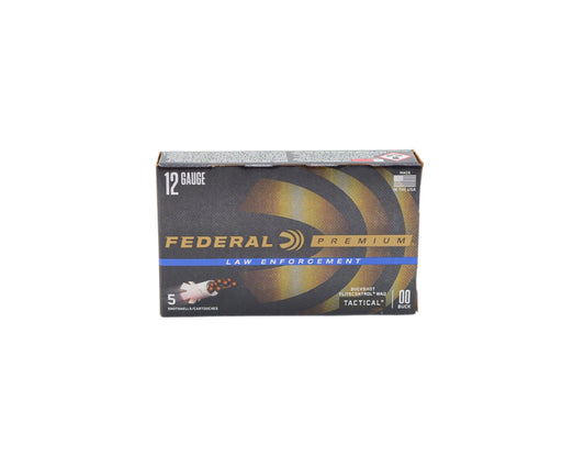 A box of 12GA Federal Tactical 00BuckShot 8 Pellet with FliteControl Wad 2 3/4 (LE133 00) 5 RDS at BFA.