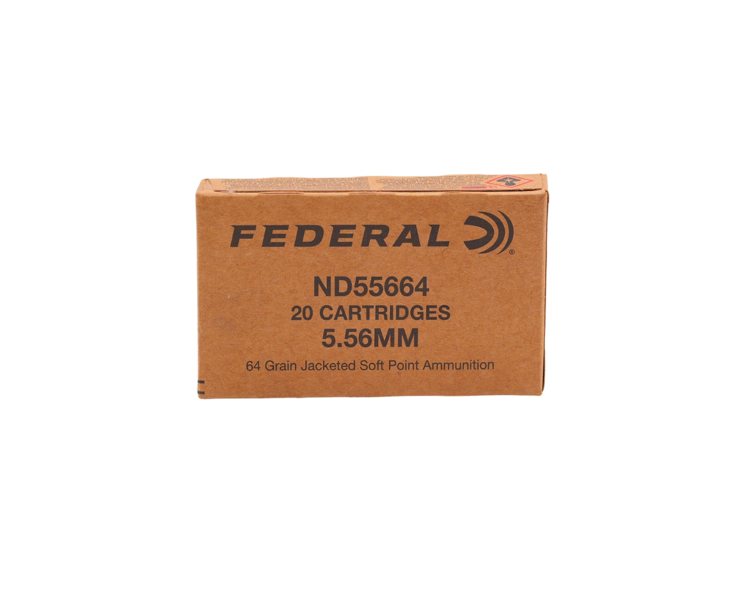 Photo of 20 Round Box 5.56 NATO 64GR Federal Tactical Bonded Soft Point sku ND55664 at Bone Frog Gun Club