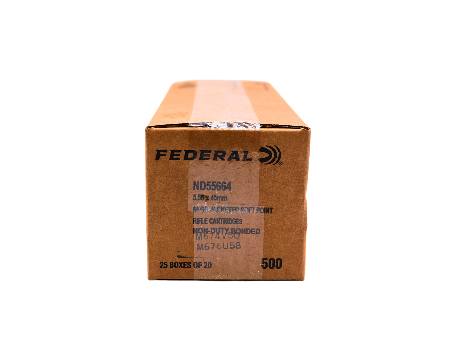 Photo of 500 round case 5.56 NATO 64GR Federal Tactical Bonded Soft Point sku ND55664 at Bone Frog Gun Club