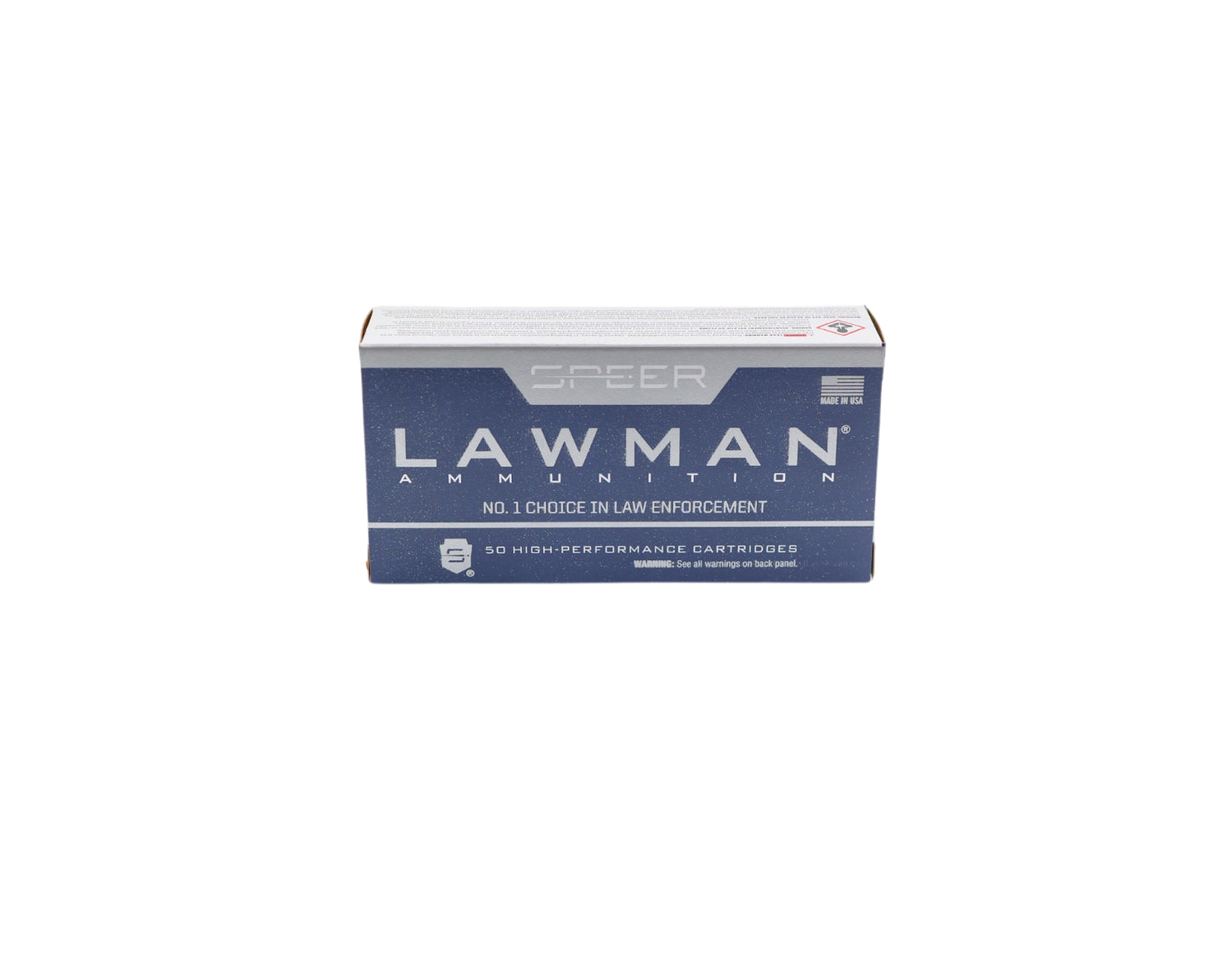 Photo of 50 round box of 9MM 115GR Speer Lawman TMJ (53650) - Bone Frog Gun Club