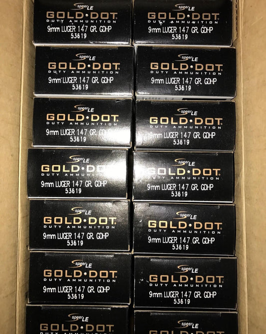 9MM 147GR Speer Gold Dot HP (53619)