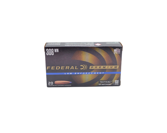 20 Round box of 308 (7.62x51) 168GR Federal Tactical Tip MatchKing® (T308T) - Bone Frog Gun Club