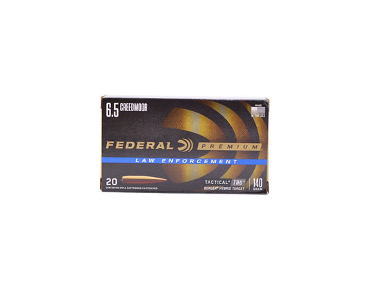 Picture of a 20 RD box of 6.5 Creedmoor 140GR Federal Berger Hybrid Target (T65CRDBH2) at Bone Frog Ammunition