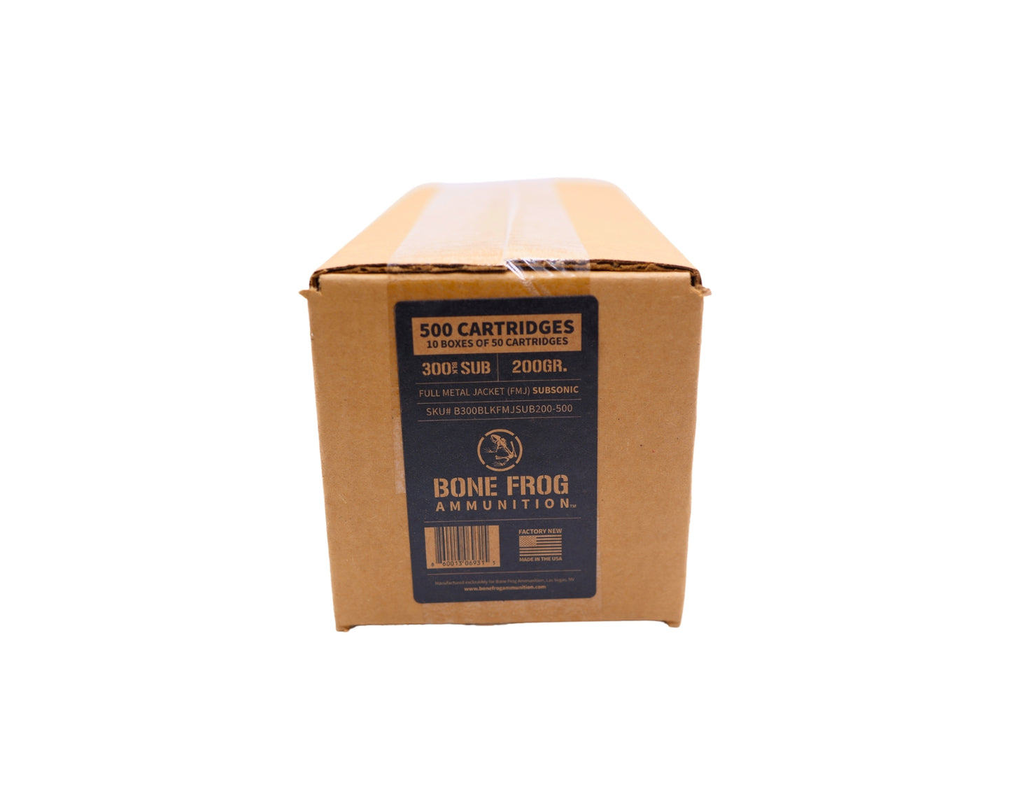 300 Blackout Subsonic 200GR Bone Frog Ammunition™ FMJ-BT (B300BLKFMJSUB200)