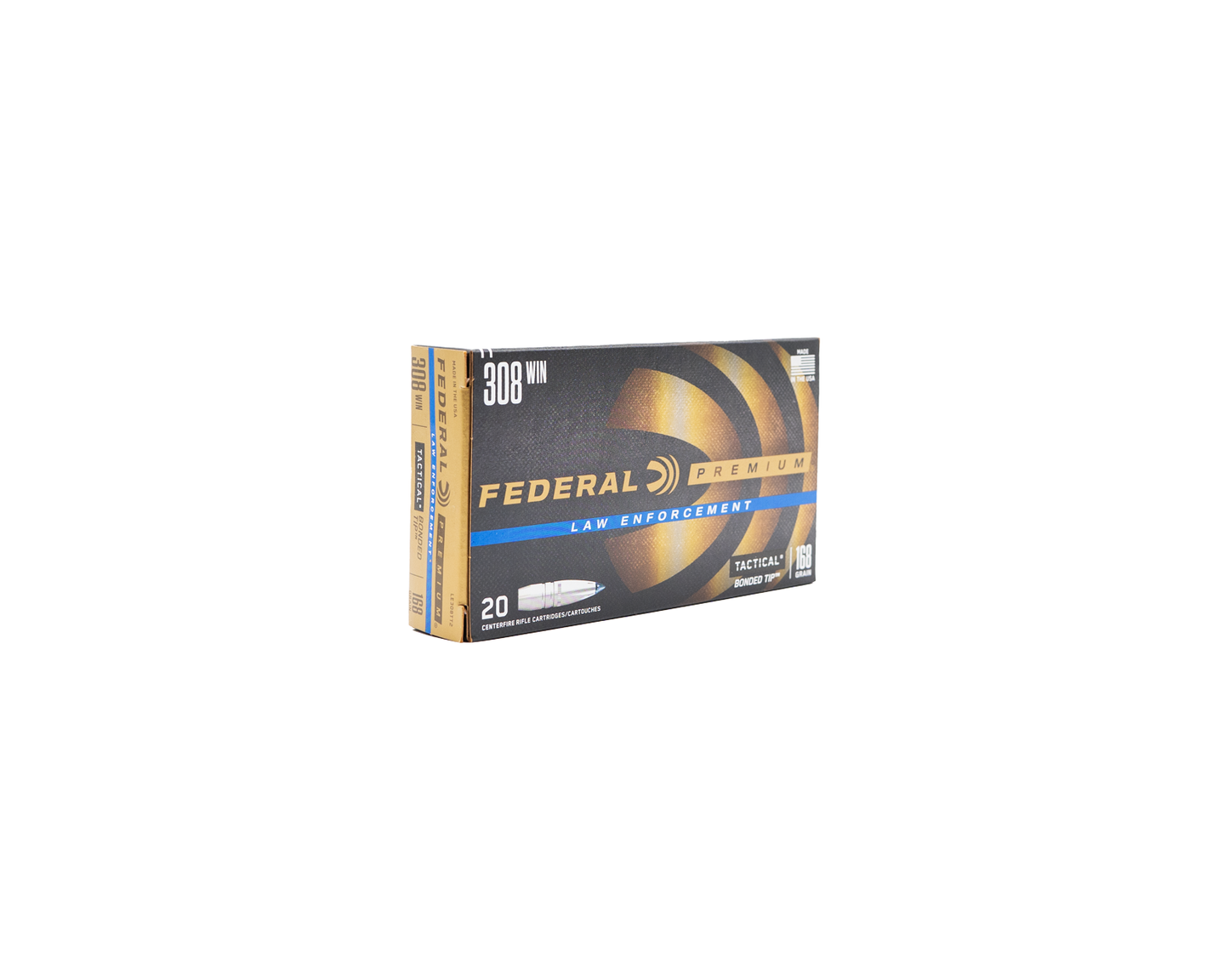 308 (7.62x51) 168GR Federal Tactical Bonded (LE308TT2)