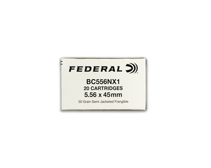 5.56 50GR Federal Frangible (BC556NX1) - Bone Frog Gun Club