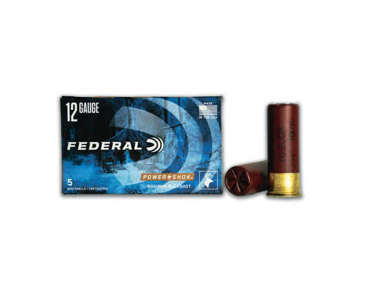 12GA Federal 00BuckShot 9 Pellet 2 3/4 MAX 250RDS sku-F127 00 at Bone Frog Gun Club