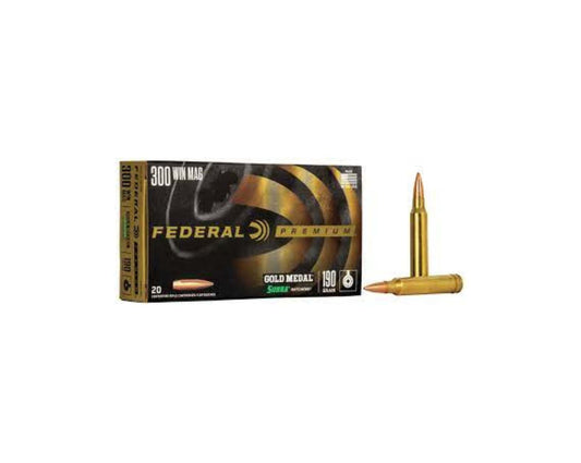 300 Win Mag 190GR Federal Gold Medal Sierra MatchKing (GM300WM)