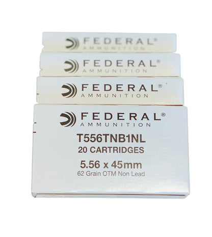 5.56 62GR Federal Lake City - Enhanced MK318 Mod 1 SOST OTM Non-Lead "Silver Bullet"(T556TNB1NL)